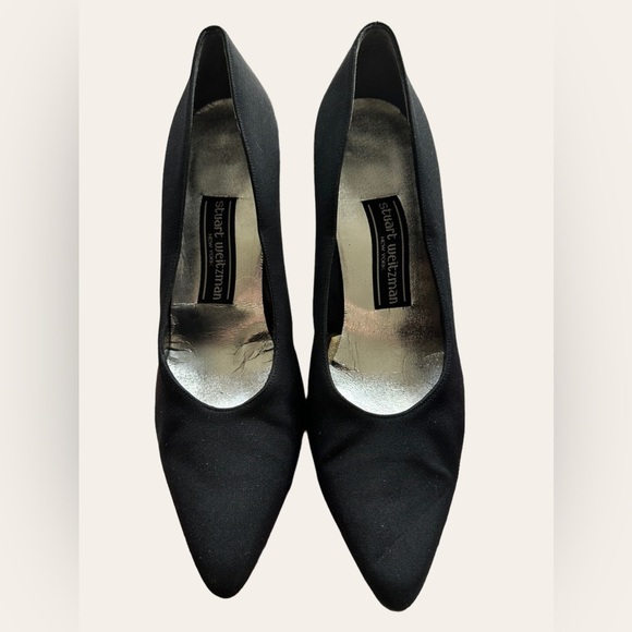 Stuart Weitzman Heels Vtg 90’s women’s Sz 7 W Fabric Pumps Shoes Classic…​​​​ - Picture 2 of 7